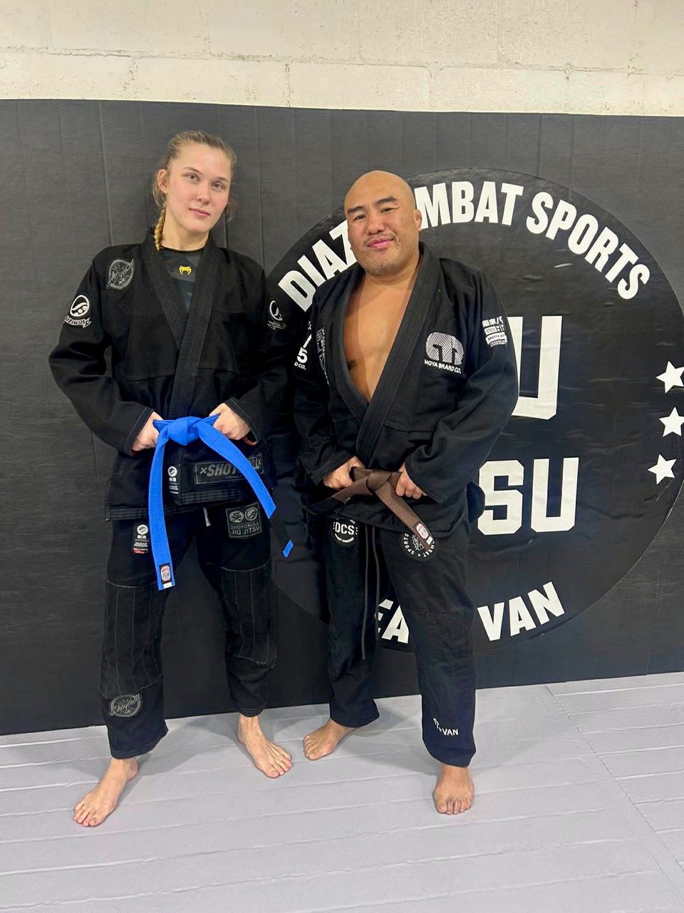 Smilla Sundell and her trainer Smilla Sundell with her coach